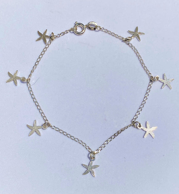 PU009A PULSEIRA DE PRATA FORMATO ESTRELA DO MAR